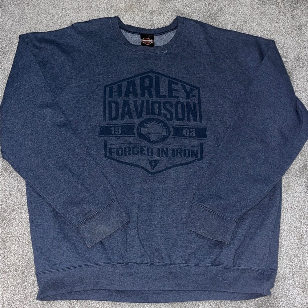 Men’s Blue Harley Davidson motorcycle Louisville Kentucky sweatshirt XXL 1903